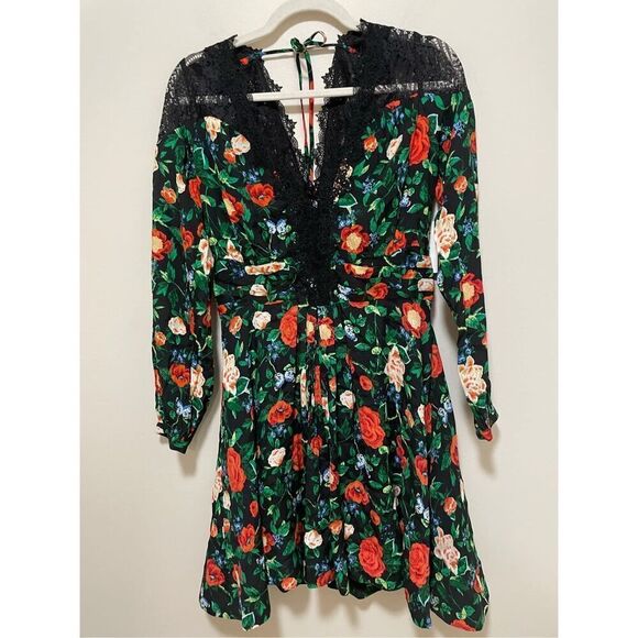 Anthropologie Lacy V-Neck Mini Dress Size 4 - Picture 6 of 9